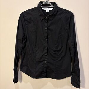 Old Navy Black Slim Button-Up Shirt